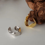 S925 Silver Concave Convex Ear Clip No Hole Damage Texture Ear Clip