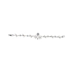 Diamond Flower Bracelet with Leaves