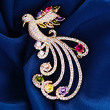 Zircon Phoenix Brooch Cheongsam Suit Jacket Jewelry