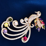 Zircon Phoenix Brooch Cheongsam Suit Jacket Jewelry