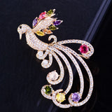 Zircon Phoenix Brooch Cheongsam Suit Jacket Jewelry