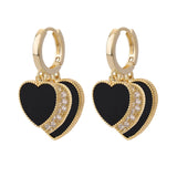 High-grade Four-leaf Clover Earrings - Zircon Flower Pierced Ear Buckle
