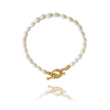 Vintage Irregular Water Pearls Bracelet 18K Plated Jewelry Gift