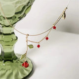 Vintage Rose Flower Branch Pearl Choker Necklace