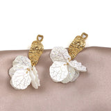 Acrylic Flower Petal Clip On Earrings Statement Jewelry