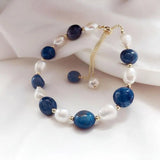 Freshwater Pearl Bracelet 14K Chain Bangles Anniversary Jewelry