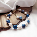 Freshwater Pearl Bracelet 14K Chain Bangles Anniversary Jewelry