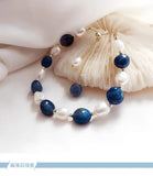 Freshwater Pearl Bracelet 14K Chain Bangles Anniversary Jewelry