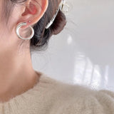 925 Silver Nordic Geometric Spiral Earrings Online Celebrity Style