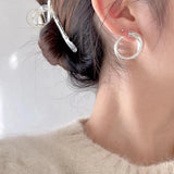 925 Silver Nordic Geometric Spiral Earrings Online Celebrity Style