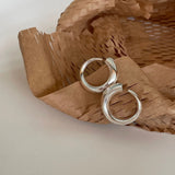 925 Silver Nordic Geometric Spiral Earrings Online Celebrity Style