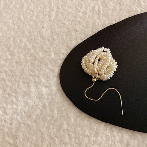 Women's Retro Freshwater Pearl Beaded Ear Stud Earrings