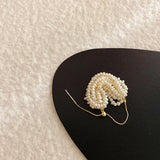 Women's Retro Freshwater Pearl Beaded Ear Stud Earrings