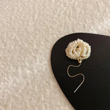 Women's Retro Freshwater Pearl Beaded Ear Stud Earrings