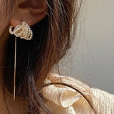 Women's Retro Freshwater Pearl Beaded Ear Stud Earrings