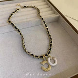 Zircon Square Necklace for Women's Autumn Winter