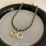 Zircon Square Necklace for Women's Autumn Winter
