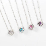 Zircon Crown Pendant Necklace Clavicle Chain Wild
