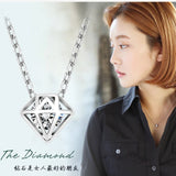 Zircon Crown Pendant Necklace Clavicle Chain Wild