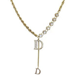 D Letter Pendant Plated Necklace Chain for Women