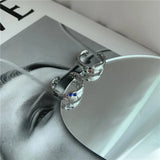 Metal Foil Textured Profiled Zircon Ring