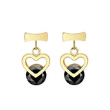 Stainless Steel Zircon Niche Earrings