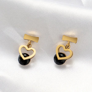 Stainless Steel Zircon Niche Earrings
