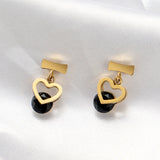 Stainless Steel Zircon Niche Earrings