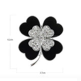 Crystal Four-Leaf Clover Brooch Acrylic Clothes Accessory