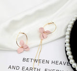 Alloy Spray Paint Flower Hand Earrings DIY