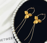 Alloy Spray Paint Flower Hand Earrings DIY