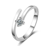 Zircon Mouth Couple Ring Inlaid Sparkles