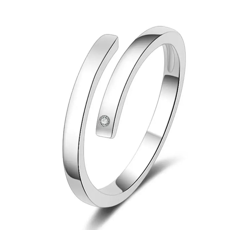 Zircon Mouth Couple Ring Inlaid Sparkles