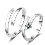 Zircon Mouth Couple Ring Inlaid Sparkles