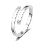 Zircon Mouth Couple Ring Inlaid Sparkles