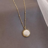 Natural Pearl Pendant Short Necklace Gothic Girl Sexy Collarbone Chain