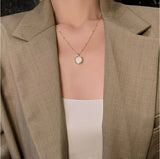 Natural Pearl Pendant Short Necklace Gothic Girl Sexy Collarbone Chain