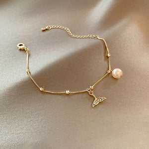 Pearl Zircon Bracelet Net Red Jewelry