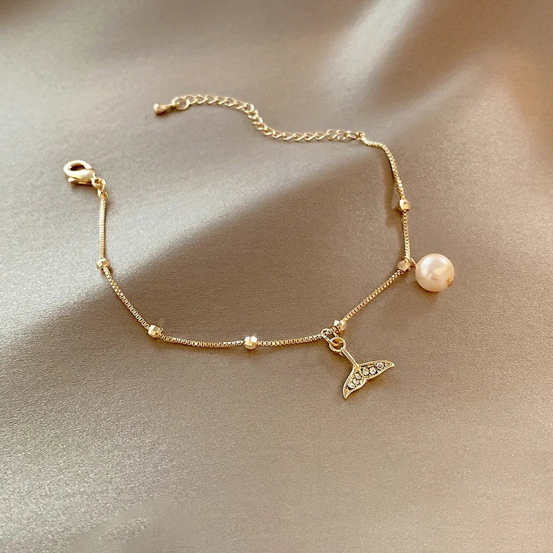 Pearl Zircon Bracelet Net Red Jewelry