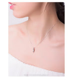 S925 Sterling Silver Cat Necklace Set for Female Birthday