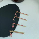 Zircon Hairpin Clip Short Hair Net Red One Word Clip