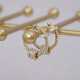 14K Gold Plated Copper CZ Zircon Small Hoop Earrings for Women