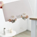 Crystal Flower Studs for Women