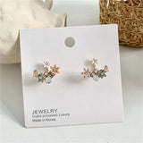 Crystal Flower Studs for Women
