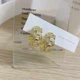 14K Real Zircon Earrings, Daily Wild Women's Jewelry