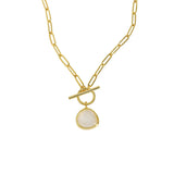 Joker Crystal Buckle Chain Necklace Women
