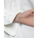 Minimalist Wild Pig Nose Double Chain Texture S925 Silver Bracelet