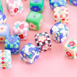 Small Fresh Square Flower Beads DIY Necklace Bracelet