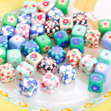 Small Fresh Square Flower Beads DIY Necklace Bracelet