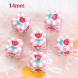 Small Fresh Square Flower Beads DIY Necklace Bracelet